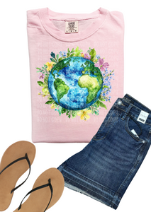 Earth Day Florals Comfort Colors T-Shirt