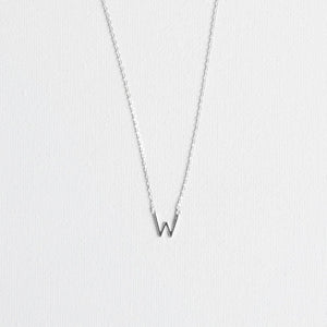 Initial Necklace Silver