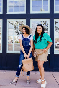 Ruffly Speaking Shorts In Khaki ESB
