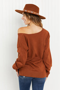 Only the Best Rolled Edge V-Neck Sweater ESB