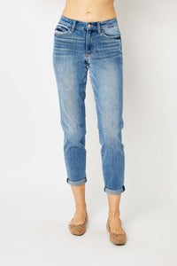 Judy Blue Full Size Cuffed Slim Jeans
