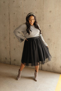 Indulge Tulle Skirt In Black ESB