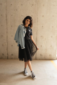 Indulge Tulle Skirt In Black ESB
