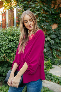 Straight Laced Blouse In Berry esb
