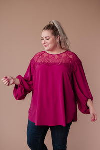 Straight Laced Blouse In Berry esb