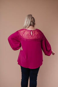 Straight Laced Blouse In Berry esb