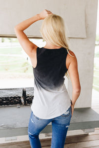 Gray Horizons Criss Cross Tank TOP