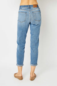 Judy Blue Full Size Cuffed Slim Jeans