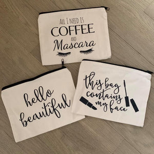 Canvas make up Bag