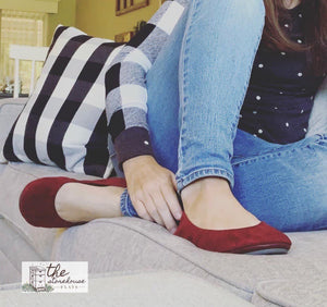 Storehouse Flats - ESB Wine Suede