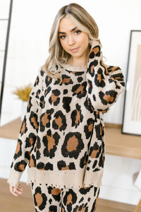 CHASING SLEEP LOUNGE SET TOP IN LEOPARD ESB