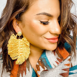 Strong Tied In Goldenrod Earrings