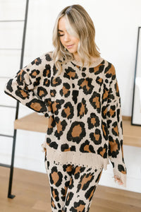 CHASING SLEEP LOUNGE SET TOP IN LEOPARD ESB