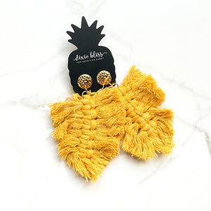 Strong Tied In Goldenrod Earrings