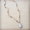 **Picture Jasper Beaded Necklace w/ Druzy Pendant 262v