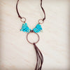 Imperial Jasper Slab Necklace w/ Copper Hoop & Tassel 252h
