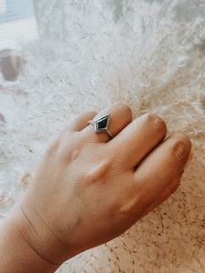 Priza Rutilated Black Sterling Silver Ring