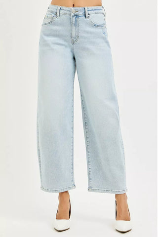 Alaina High Rise Classic Straight Jeans