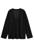 Basic Bae V-Neck Dropped Shoulder Long Sleeve Sweatshirt with Bra