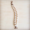 Freshwater Pearl & Copper Boho Beaded Double Strand Bracelet 811y