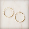 **Opulent Gold Beaded Texture Hoop Earrings 219cr