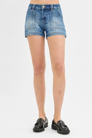 Maddie Mid Rise Braided Side Seam Relaxed Jeans