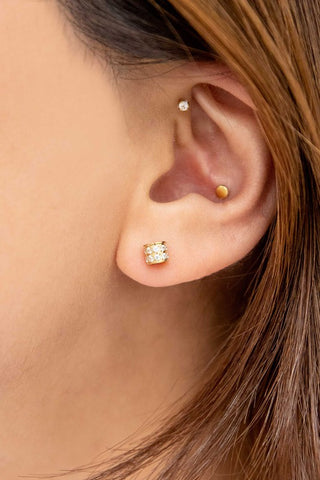 Diamond Studded Hoop Earrings