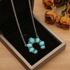 Artificial Turquoise Alloy Pendant Necklace