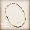 Matte Gold Large Chain Link Layering Necklace 255n