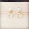 **Matte Gold Cuff Earring w/ Square Dangle 200k