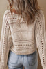 Openwork Cable Knit Long Sleeve Sweater