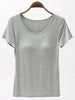 Round Neck Modal T-Shirt with Bra