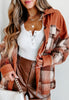 Plaid Button Up Long Sleeve Jacket