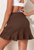 Ruched Elastic Waist Swim Skirt