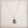 **Gilded Black Agate Necklace 257ma