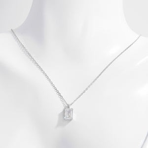 925 Sterling Silver Zircon Pendant Necklace