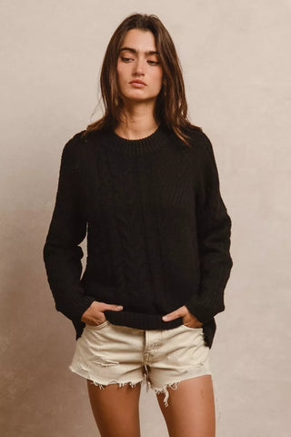 Deep Thoughts Striped Loose Knit Top