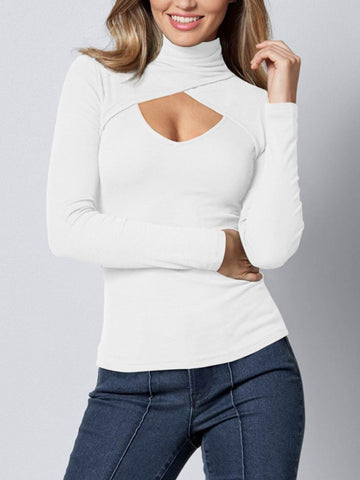 Ruched Cowl Neck Top in Rust