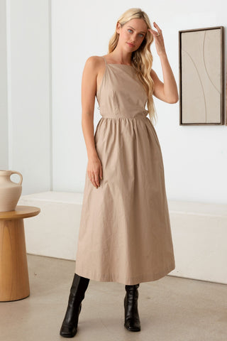 Lizzy Tank Dress in Pink and Marigold Brushed