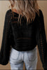 Openwork Cable Knit Long Sleeve Sweater