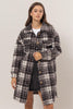 HYFVE Plaid Button Down Longline Shacket