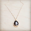 **Gilded Black Agate Necklace 257ma