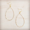 Hammered Gold Oval Hoop Earrings 200bl