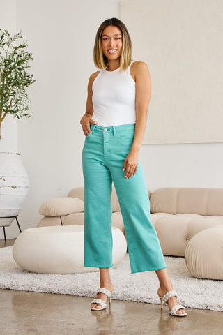 Maddie Mid Rise Braided Side Seam Relaxed Jeans