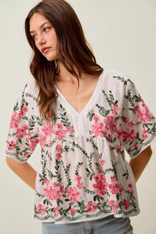 Umgee Ruffle Sleeve Babydoll Dress