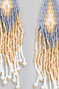 Fame Seed Beaded Fringe Drop Earrings