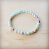 **Pastel Aqua Terra Stretch Beaded Bracelet 811h