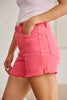 RFM Tummy Control High Waist Raw Hem Denim Shorts