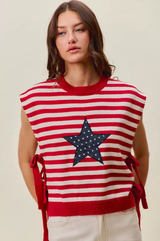 Deep Thoughts Striped Loose Knit Top