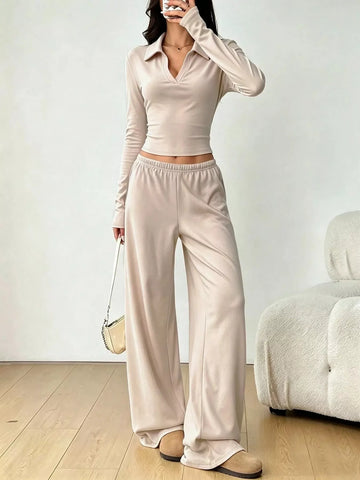 Ruched Slim-Fit Long Sleeve Top